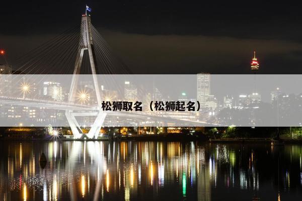 松狮取名（松狮起名）