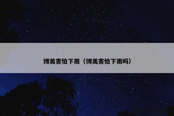 博美害怕下雨（博美害怕下雨吗）