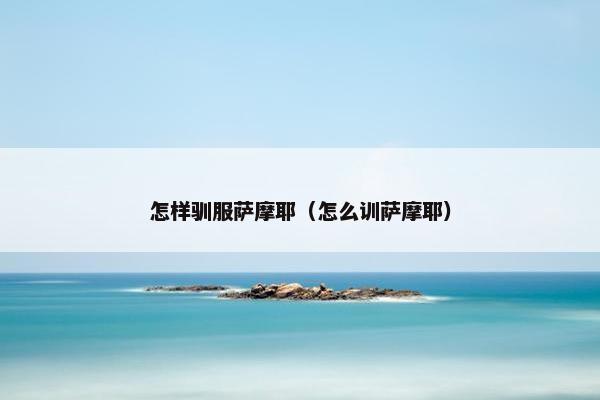怎样驯服萨摩耶（怎么训萨摩耶）