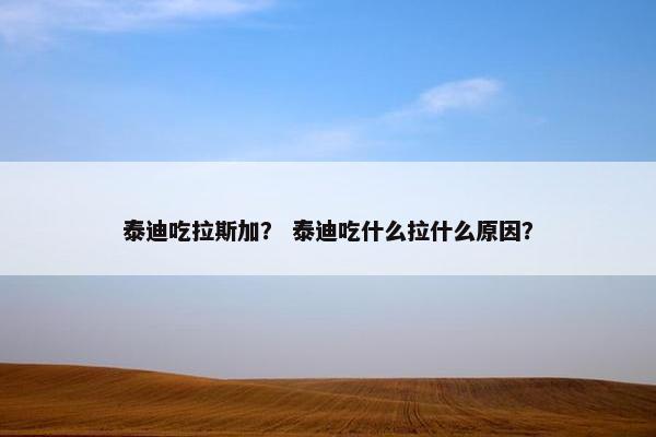 泰迪吃拉斯加？ 泰迪吃什么拉什么原因？