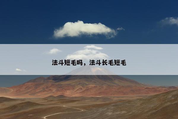 法斗短毛吗，法斗长毛短毛