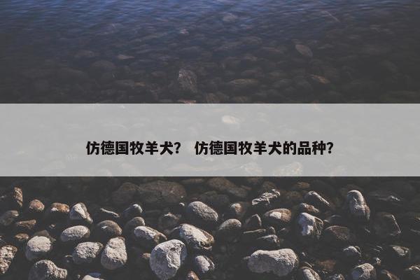 仿德国牧羊犬？ 仿德国牧羊犬的品种？