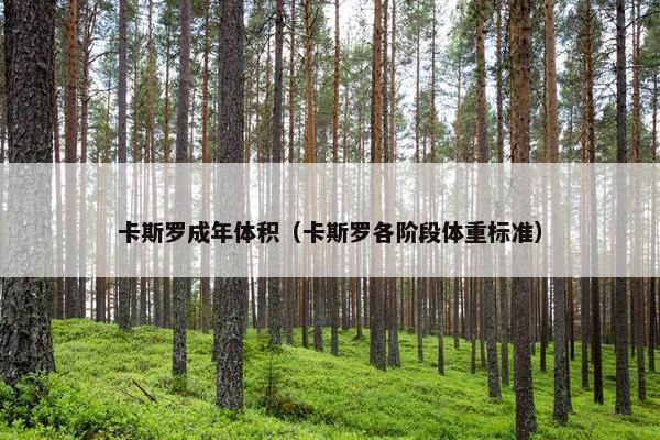 卡斯罗成年体积（卡斯罗各阶段体重标准）