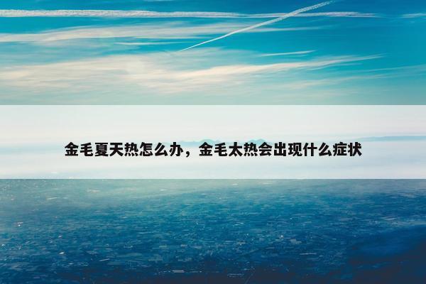 金毛夏天热怎么办，金毛太热会出现什么症状