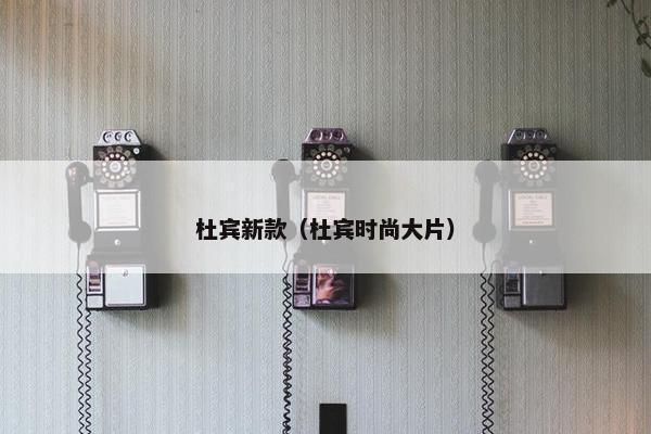 杜宾新款（杜宾时尚大片）