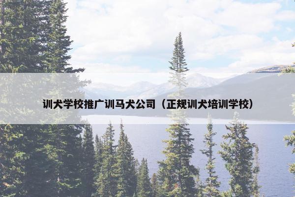 训犬学校推广训马犬公司（正规训犬培训学校）