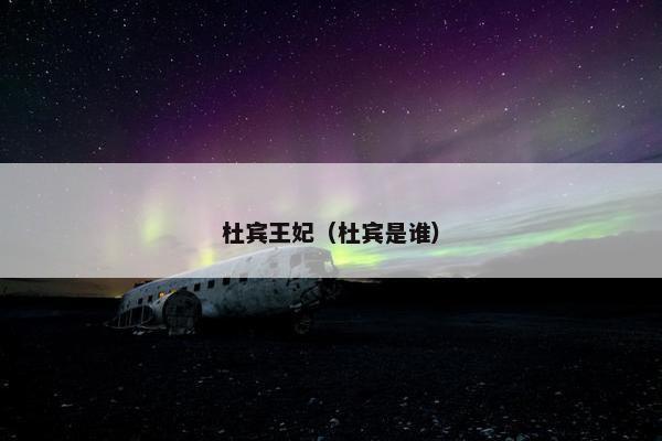杜宾王妃（杜宾是谁）