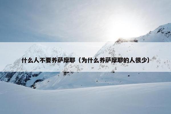 什么人不要养萨摩耶（为什么养萨摩耶的人很少）