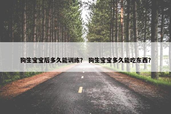 狗生宝宝后多久能训练？ 狗生宝宝多久能吃东西？
