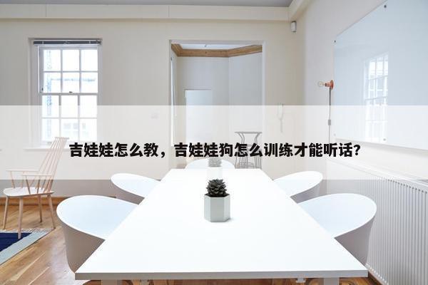 吉娃娃怎么教，吉娃娃狗怎么训练才能听话?