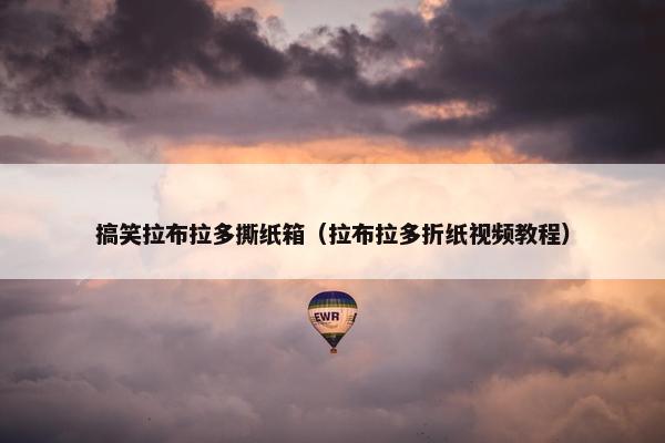 搞笑拉布拉多撕纸箱（拉布拉多折纸视频教程）