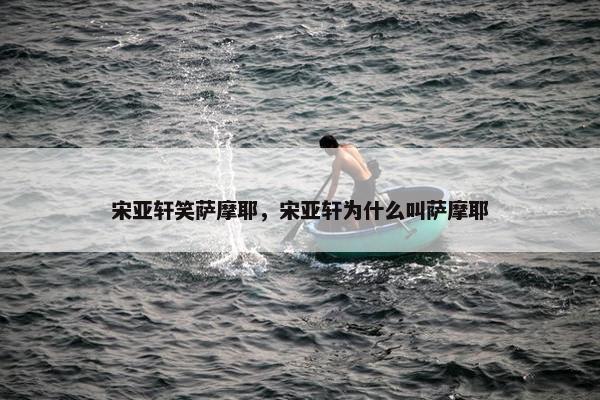 宋亚轩笑萨摩耶，宋亚轩为什么叫萨摩耶