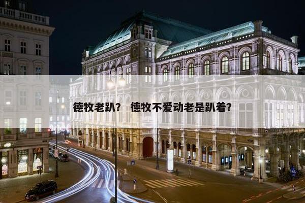 德牧老趴？ 德牧不爱动老是趴着？
