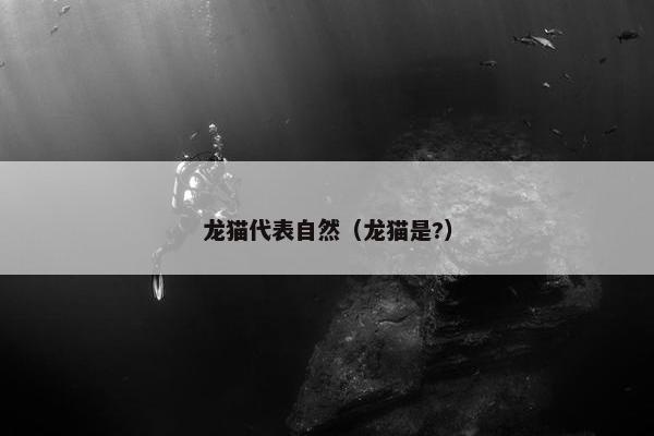 龙猫代表自然（龙猫是?）