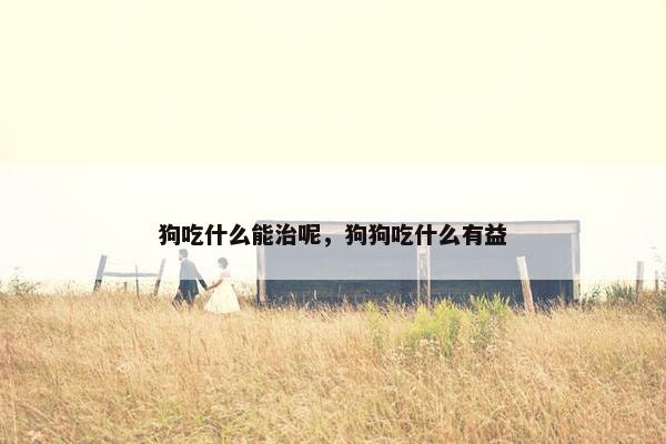 狗吃什么能治呢，狗狗吃什么有益