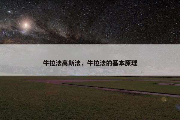 牛拉法高斯法，牛拉法的基本原理