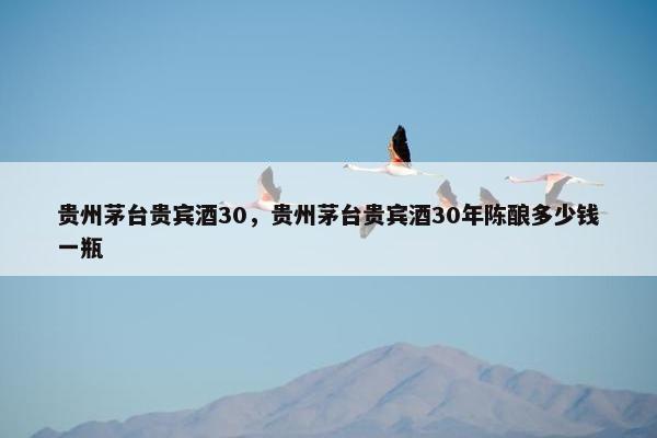 贵州茅台贵宾酒30，贵州茅台贵宾酒30年陈酿多少钱一瓶