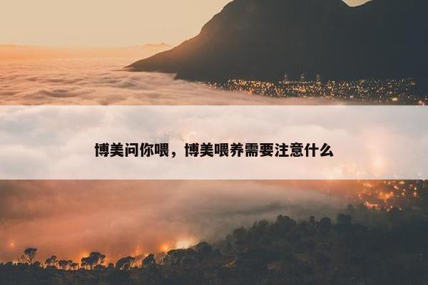 博美问你喂，博美喂养需要注意什么