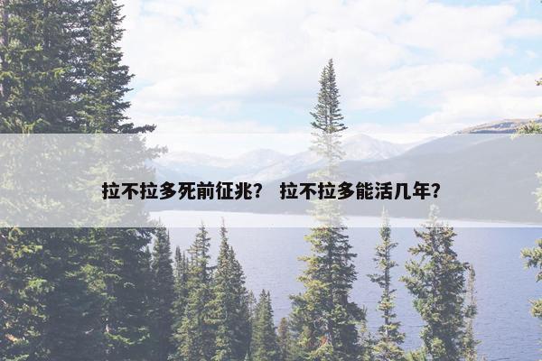 拉不拉多死前征兆？ 拉不拉多能活几年？