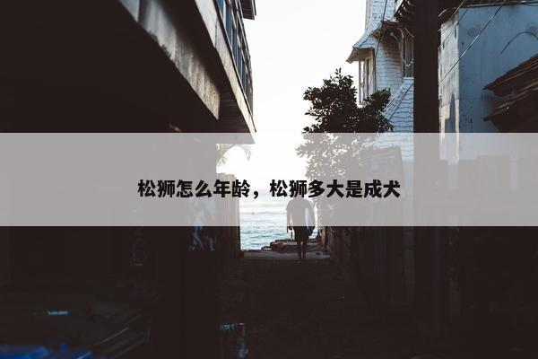 松狮怎么年龄，松狮多大是成犬