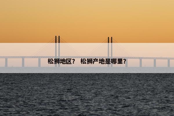 松狮地区？ 松狮产地是哪里？