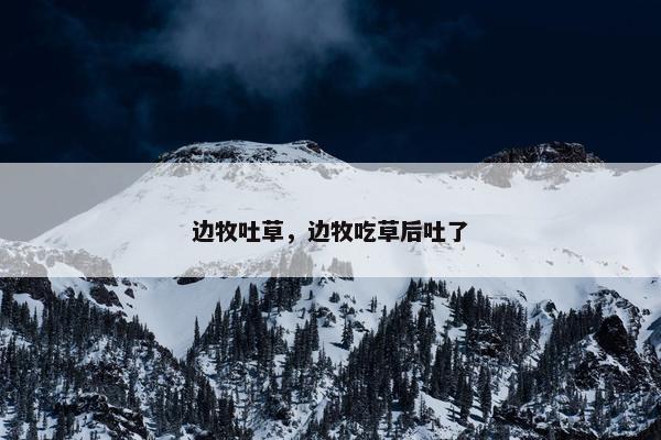 边牧吐草，边牧吃草后吐了