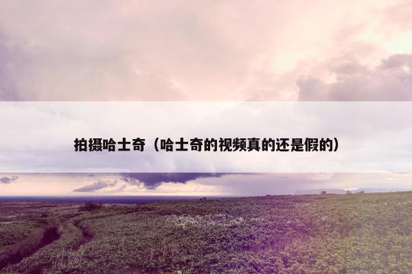 拍摄哈士奇（哈士奇的视频真的还是假的）