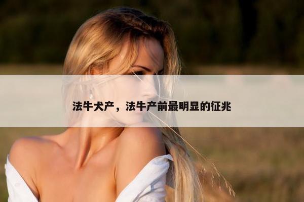 法牛犬产，法牛产前最明显的征兆