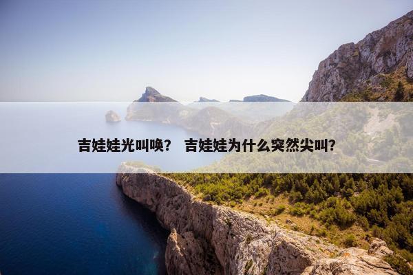 吉娃娃光叫唤？ 吉娃娃为什么突然尖叫？