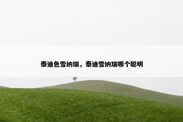 泰迪色雪纳瑞，泰迪雪纳瑞哪个聪明
