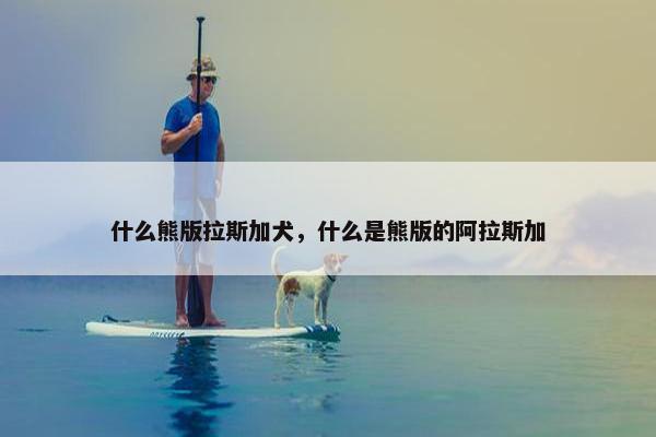 什么熊版拉斯加犬，什么是熊版的阿拉斯加