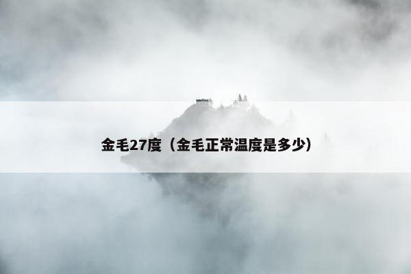 金毛27度（金毛正常温度是多少）