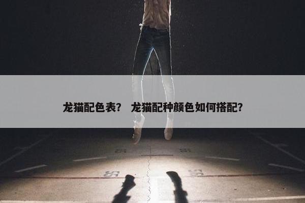 龙猫配色表？ 龙猫配种颜色如何搭配？