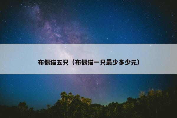 布偶猫五只（布偶猫一只最少多少元）