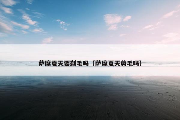 萨摩夏天要剃毛吗（萨摩夏天剪毛吗）
