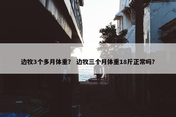 边牧3个多月体重？ 边牧三个月体重18斤正常吗？