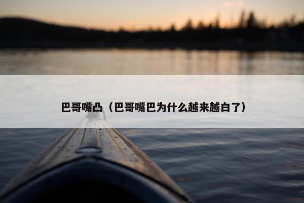 巴哥嘴凸（巴哥嘴巴为什么越来越白了）