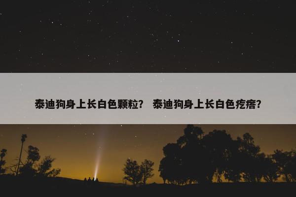 泰迪狗身上长白色颗粒？ 泰迪狗身上长白色疙瘩？