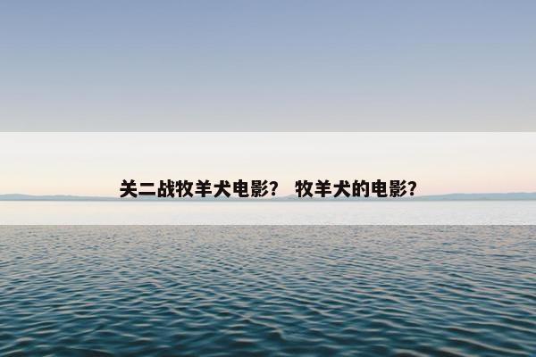 关二战牧羊犬电影？ 牧羊犬的电影？