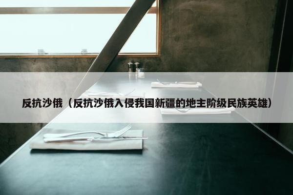 反抗沙俄（反抗沙俄入侵我国新疆的地主阶级民族英雄）