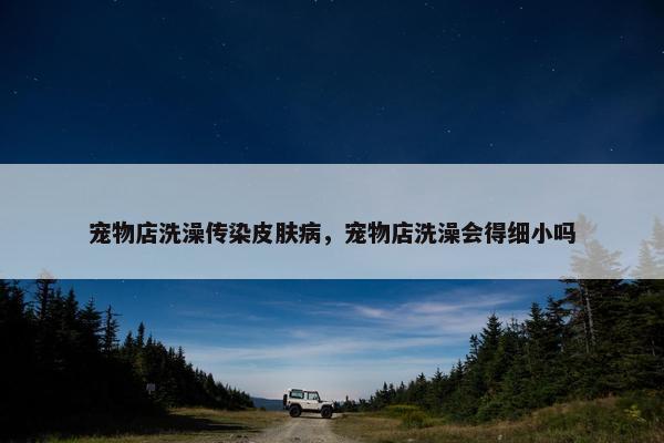 宠物店洗澡传染皮肤病，宠物店洗澡会得细小吗
