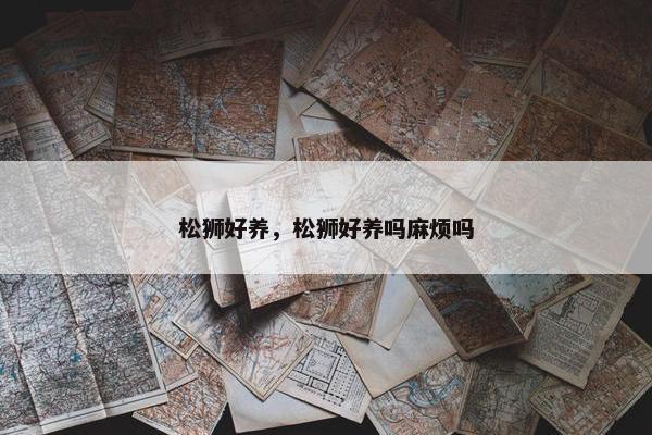 松狮好养，松狮好养吗麻烦吗
