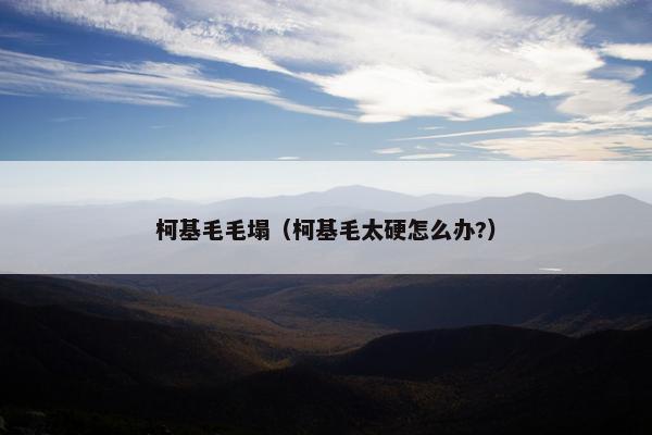 柯基毛毛塌（柯基毛太硬怎么办?）