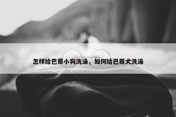 怎样给巴哥小狗洗澡，如何给巴哥犬洗澡