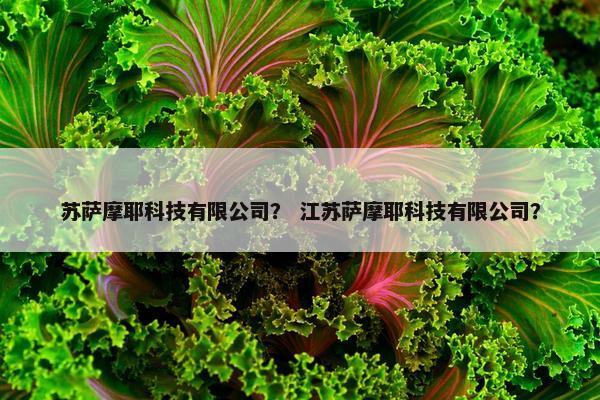 苏萨摩耶科技有限公司？ 江苏萨摩耶科技有限公司？