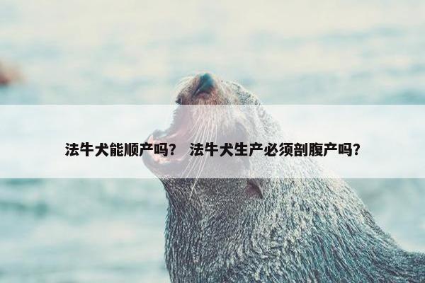 法牛犬能顺产吗？ 法牛犬生产必须剖腹产吗？