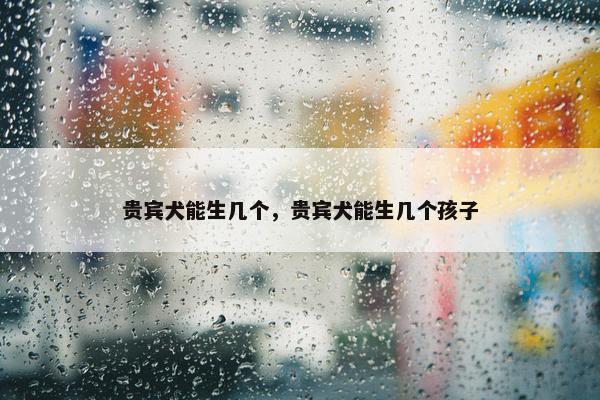 贵宾犬能生几个，贵宾犬能生几个孩子