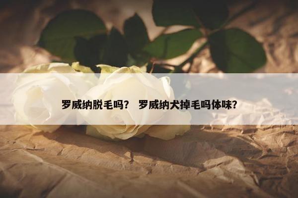 罗威纳脱毛吗？ 罗威纳犬掉毛吗体味？