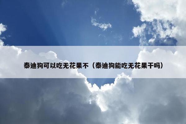 泰迪狗可以吃无花果不（泰迪狗能吃无花果干吗）