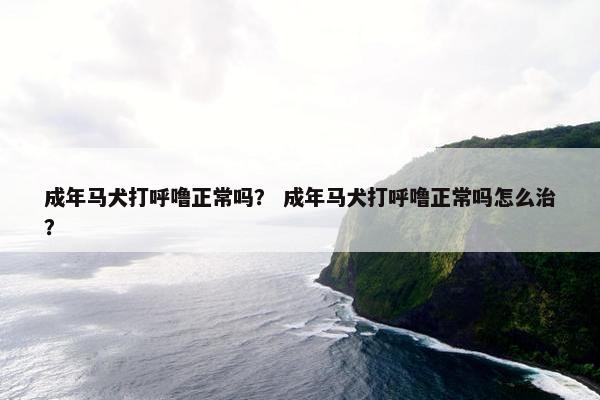 成年马犬打呼噜正常吗？ 成年马犬打呼噜正常吗怎么治？